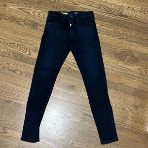 AG Adriano Goldschmied Farrah high rise skinny dark denim size 29
